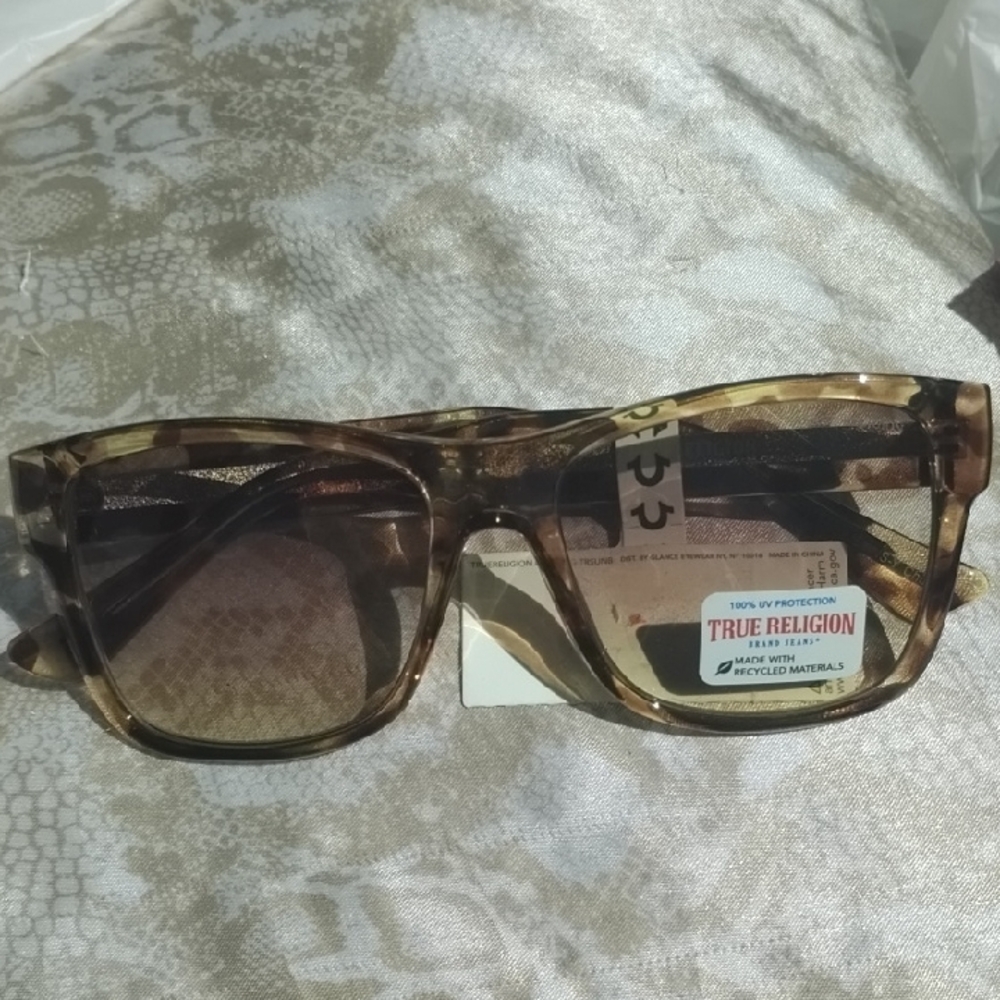 True Religion Tortoiseshell Sunglasses with Brown Gradient Lenses
